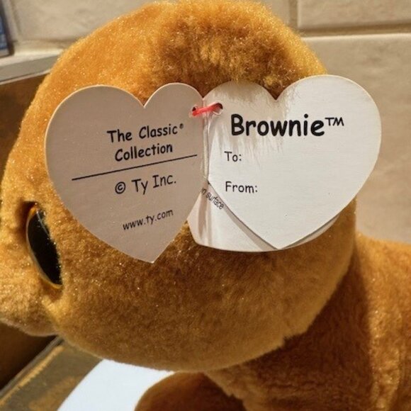 Ty Beanie Babies “Brownie” the Brown Bear Plush Toy 2015 9" - Picture 3 of 9